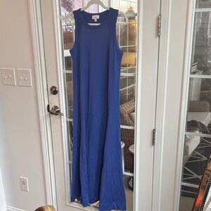 Blue Sleeveless Maxi Dress